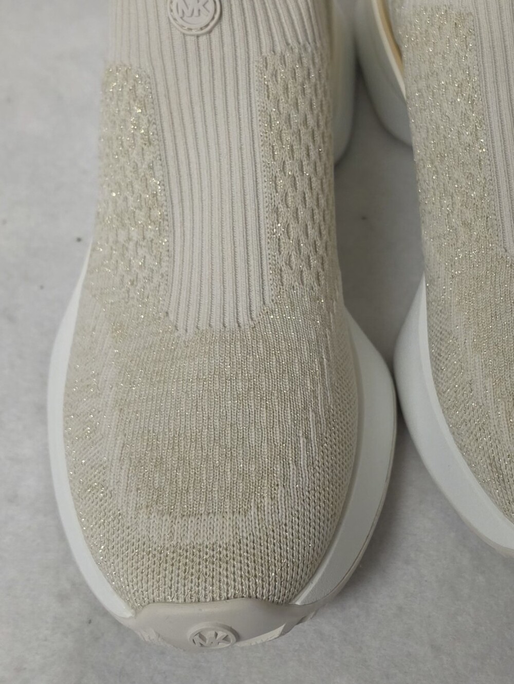 Michael Kors Women's Slip-On Knit Sneakers in Beige